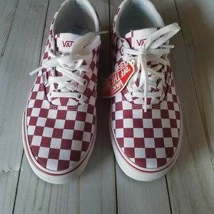 NWT Checkered Maroon Vans
